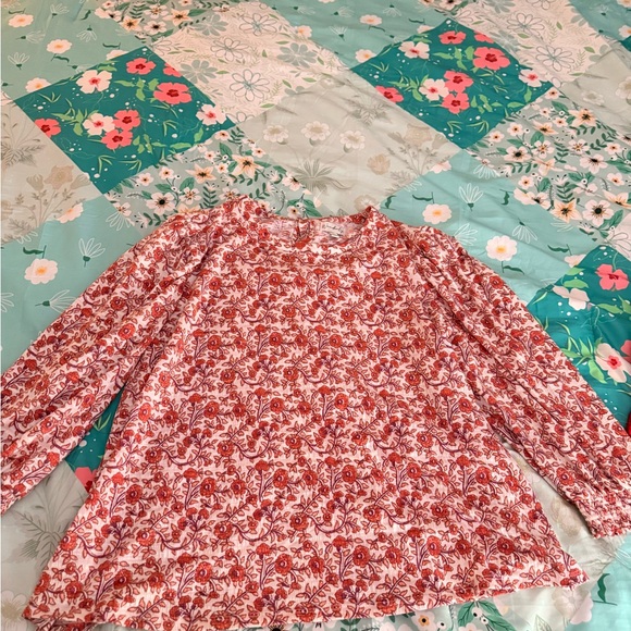 Wonderly Tops - Wonderly Red and White Floral Blouse